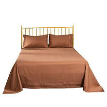 Load image into Gallery viewer, Polyester 4 Piece Solid Bed Sheet Set
