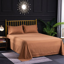 Load image into Gallery viewer, Polyester 4 Piece Solid Bed Sheet Set