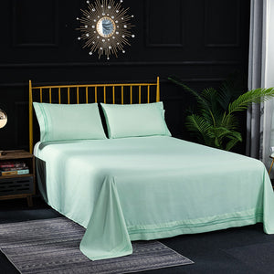 Polyester 4 Piece Solid Bed Sheet Set